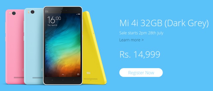 Xiaomi Mi 4i with 32GB new model priced at $235