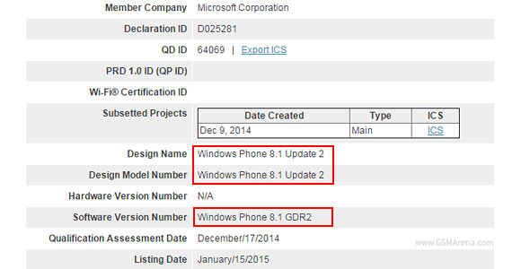 GDR2 update for Windows phone 8.1 is still available