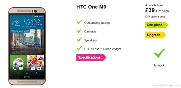 HTC One M9 preorders in Three UK
