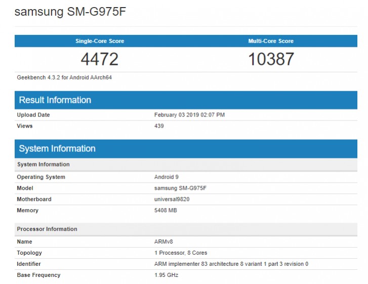 Exynos 9820 benchmarked