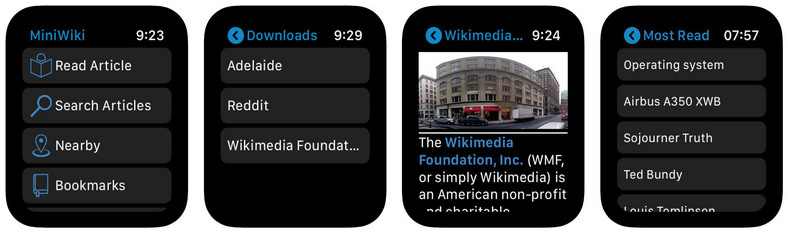 MiniWiki, Wikipedia app for smartwatches