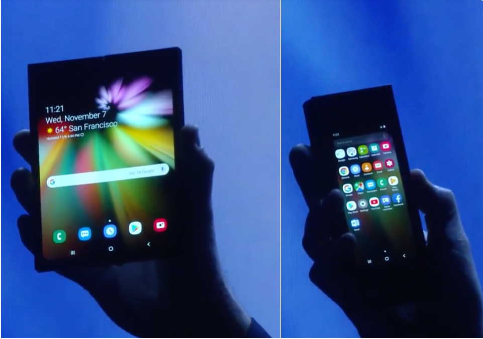 Hear ye, hear ye. Samsung has finally shown its foldable phone