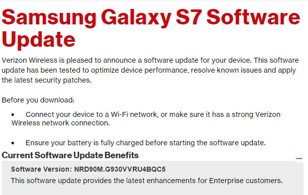 Verizon Galaxy S7 / S7 Edge Update bringt One Talk Untersttzung