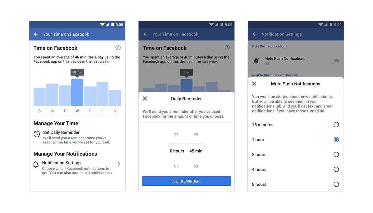 Facebook will tell you, how much time are you spending on it. Hooray?