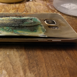 Samsung Galaxy S6 catches fire on somebody's nightstand. Yawn