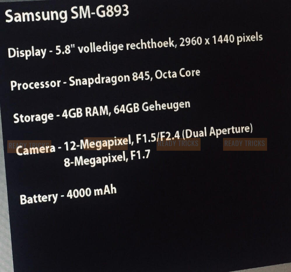 Specs of Samsung Galaxy S9 Active leaked