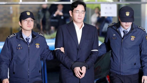 Lee Jae-yong, heir of Samsung, sentenced to five years in prison