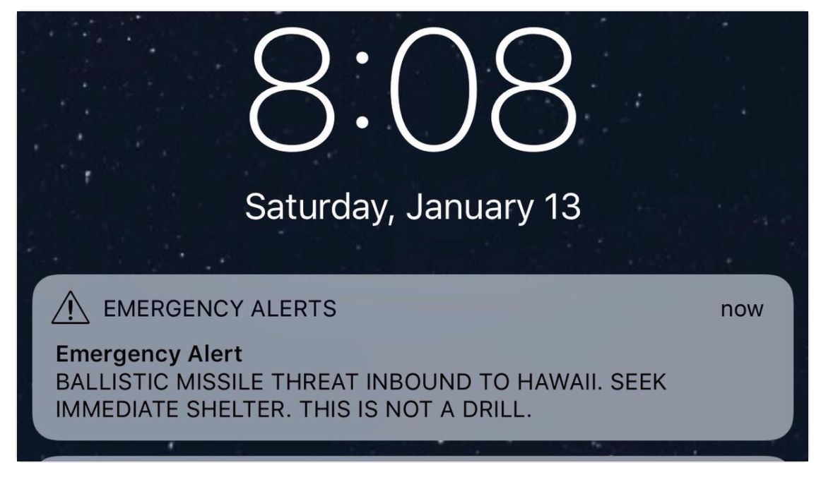 ”Ballistic Missile Threat Inbound”, or how to make a country panic by a misclick