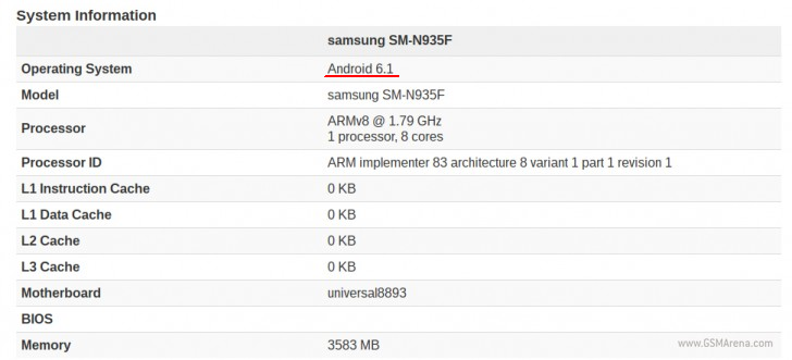 Android 6.1 in Note 7?