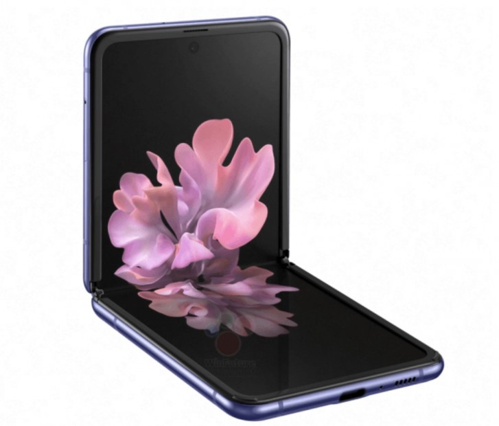 Die offiziellen Darstellungen des Samsung Galaxy Z Flip sind schwarz und lila und haben die volle Oberflche