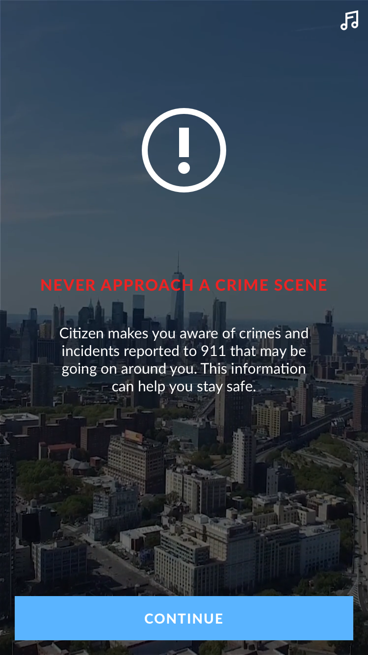 Citizen, a crime-alert phone application