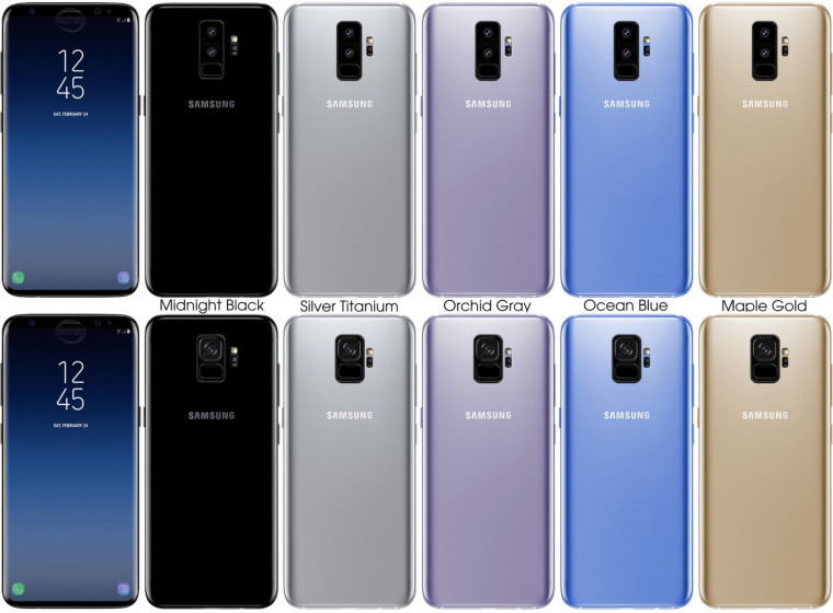 Samsung Galaxy S9 and S9 Plus renders