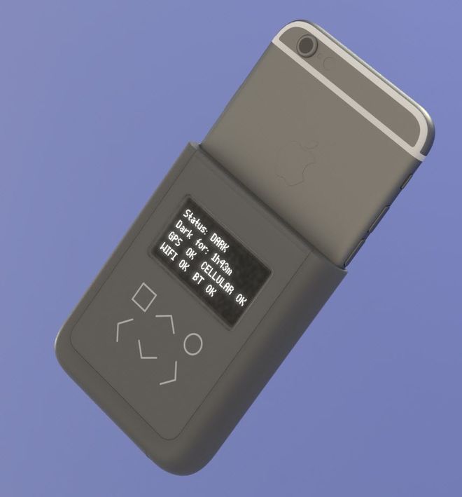 Snowden works on secure phonecase.