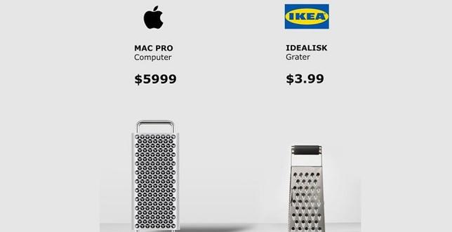 IKEA still makes fun about Apple products. Macbook pro like a typical grater?
