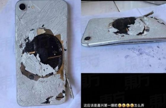 Whoops! Iphone 8 burned while charging