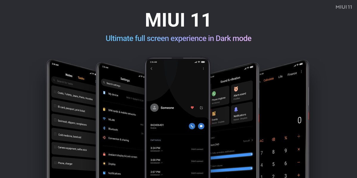 MIUI 11 is now official. Release date and list of updated devices