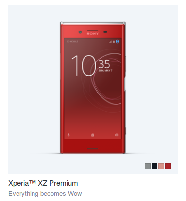 Red Sony Xperia XZ Premium jetzt auch auerhalb Japans erhltlich