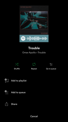”Repeat” button returns to mobile Spotify