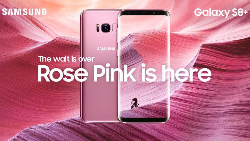Rose Pink Samsung Galaxy S8 and S8 Plus now out in the UK