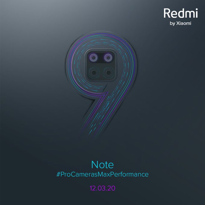 March 12 is the day when Redmi Note 9 will launch in India