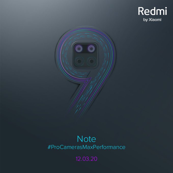 March 12 is the day when Redmi Note 9 will launch in India