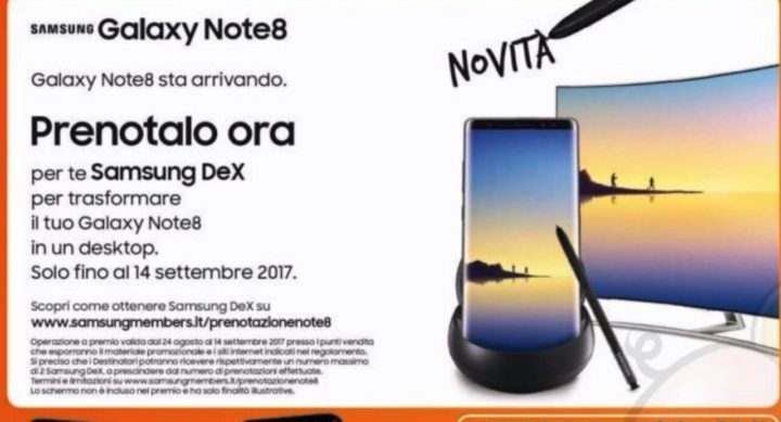 Samsung Galaxy Note8 Italien Startdatum offenbart
