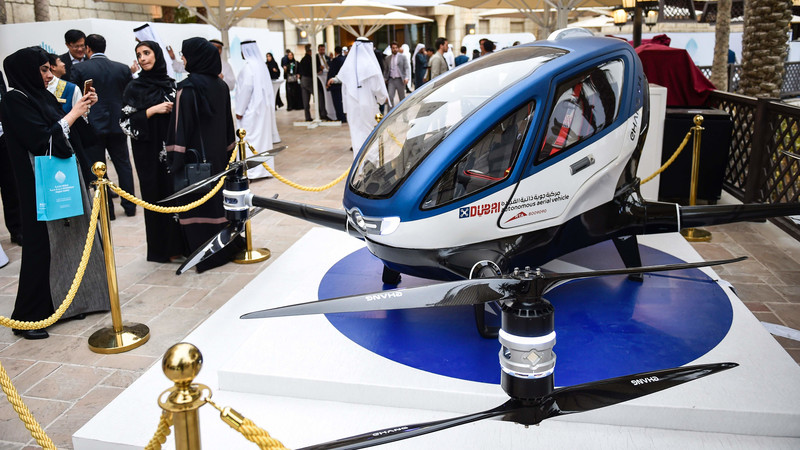 Taxi drones, or first passenger-taking drones will debut in Dubai