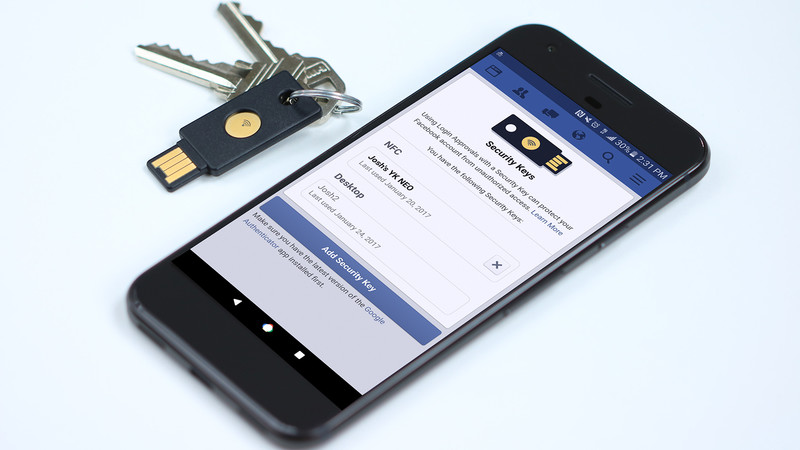 YubiKey - Facebook works on a new security measure