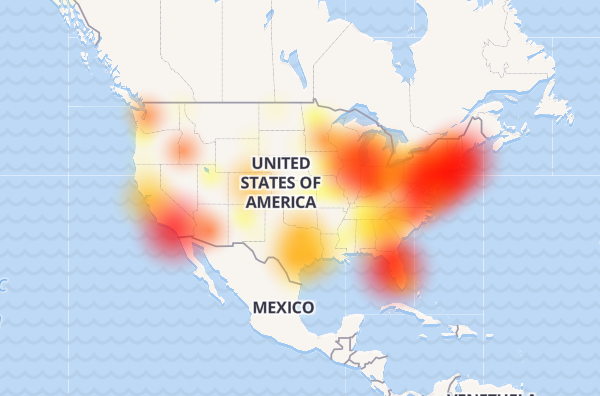 Large number of popular US websites down, reason unknown