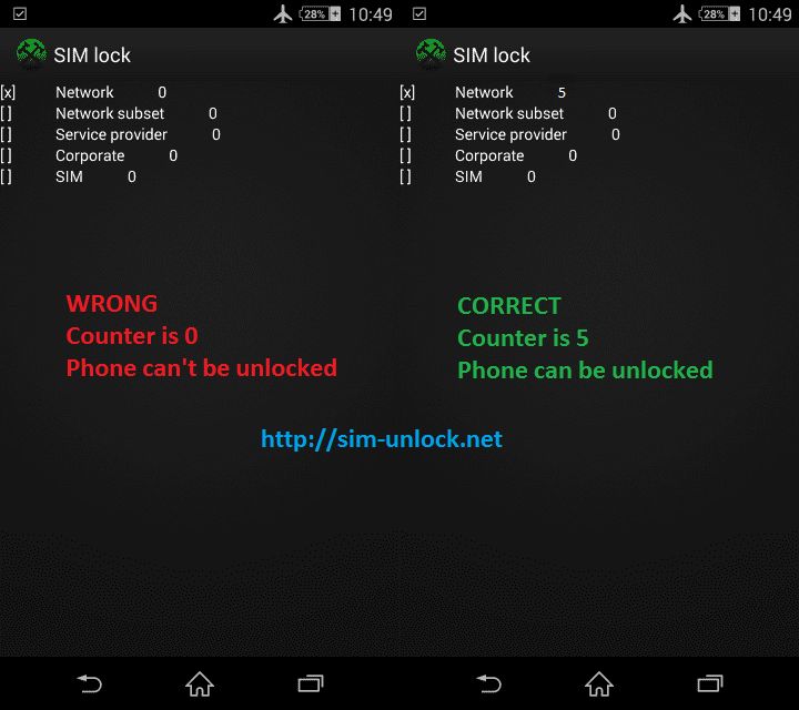 unlock sony xperia z3 with network 0